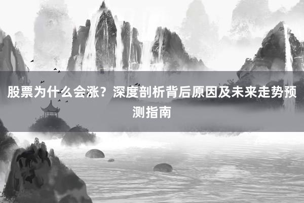 股票为什么会涨？深度剖析背后原因及未来走势预测指南