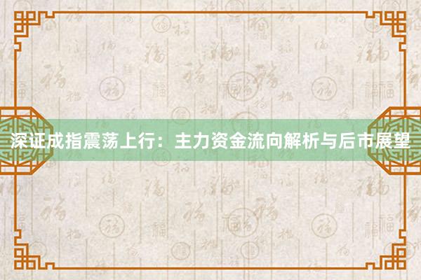 深证成指震荡上行:主力资金流向解析与后市展望