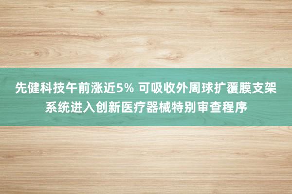 先健科技午前涨近5% 可吸收外周球扩覆膜支架系统进入创新医疗器械特别审查程序